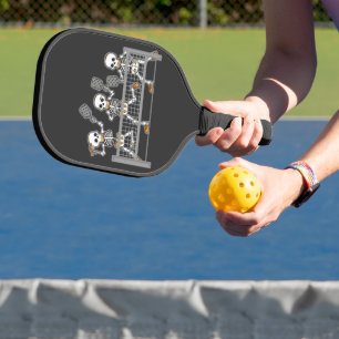 Palas De Pickleball Divertido obsequio de tres esqueletos de juego de