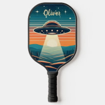 Divertido OVNI Vintage al Atardecer Personalizado