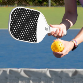 Palas De Pickleball Divertidos puntos blancos enlosados en fondo curvo