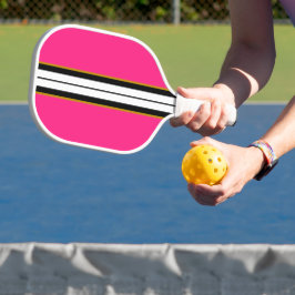 Palas De Pickleball Diviértete Caramelo Rosa Negro Blanco Rayas Vertic