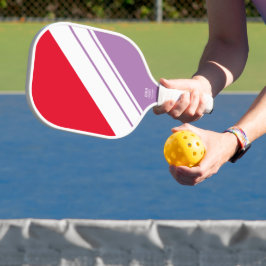 Palas De Pickleball Diviértete con rayas de carreras rojas brillantes 