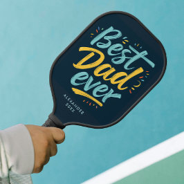 Palas De Pickleball Diviértete Mejor Papá del Mundo Simple Azul Marino