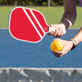 Palas De Pickleball Diviértete moderno Rayas de carreras blancas y roj