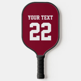 Palas De Pickleball DIY Colours Burgundy Sports Team Jersey