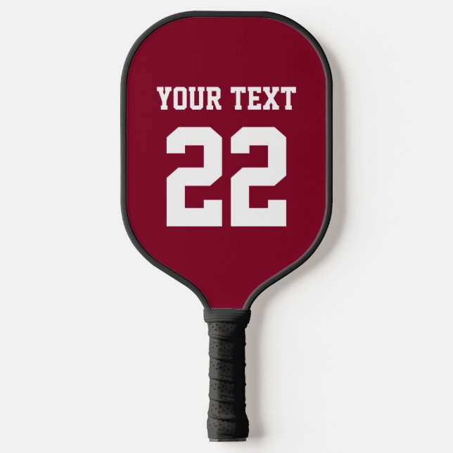 Palas De Pickleball DIY Colours Burgundy Sports Team Jersey (Anverso)