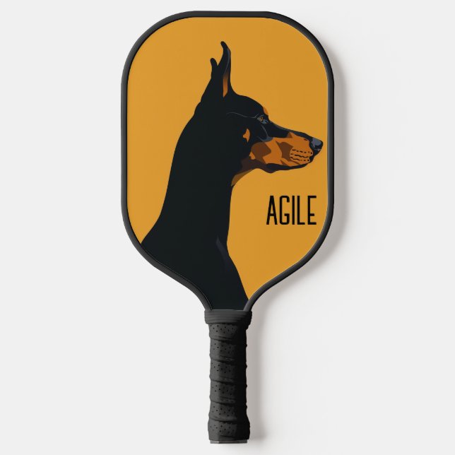 Palas De Pickleball Doberman amarillo (Anverso)