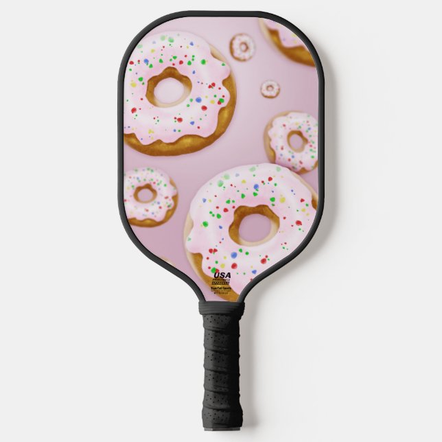 Palas De Pickleball Donuts rosados con espolvorines (Anverso)