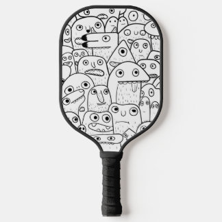 Palas De Pickleball Doodle Monstruos