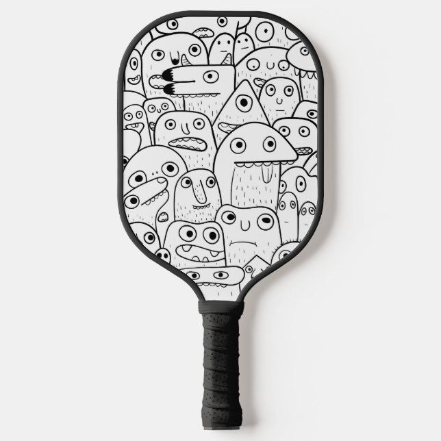 Palas De Pickleball Doodle Monstruos (Anverso)