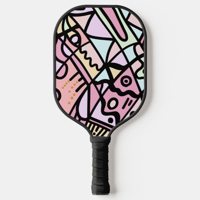 Palas De Pickleball Doodles de varios colores (Anverso)