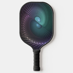 Palas De Pickleball Dos espirales colorido y moderno abstracto arte fr