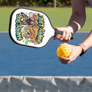Palas De Pickleball Dos perros bebiendo cerveza y llevando gafas de so