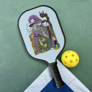 Palas De Pickleball Dragón Mago Celta Fantasía Púrpura