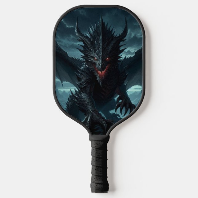 Palas De Pickleball Dragón medieval oscuro (Anverso)