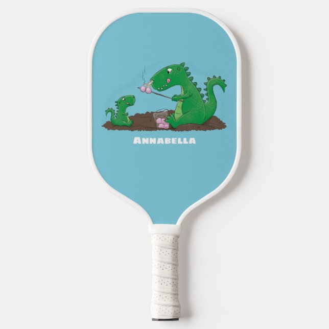 Palas De Pickleball dragones cortos asando malvaviscos personalizado (Anverso)