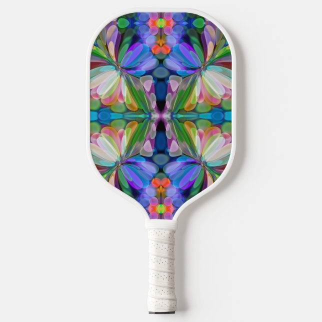 Palas De Pickleball Dragonfly Wildflower Garden Abstract Floral (Anverso)