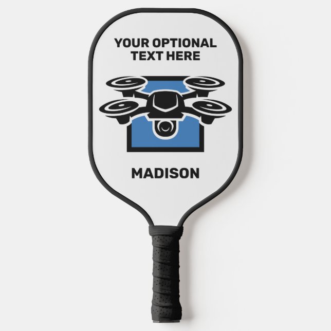 Palas De Pickleball Drone de texto de personalizado (Anverso)