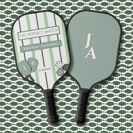 Palas De Pickleball Ducha de Parejas Verde Perfecta Coincidencia