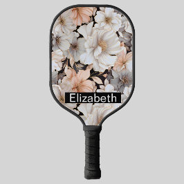 Palas De Pickleball Durazno Bonito y Peonía Blanca Personalizados