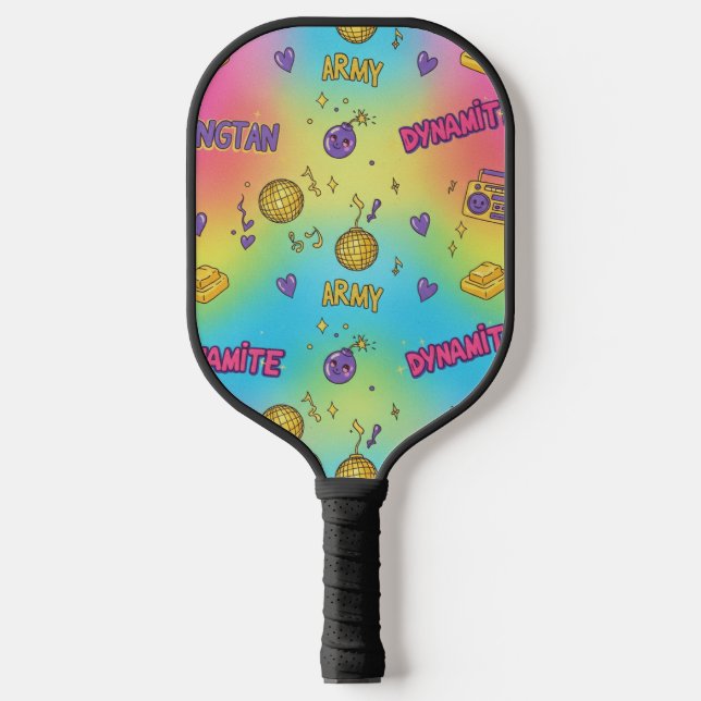 Palas De Pickleball Dynamite Pop Art Rainbow Pattern (Anverso)