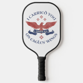Palas De Pickleball Eagle's Wings Scripture Exodus 19:4 Red/Blue