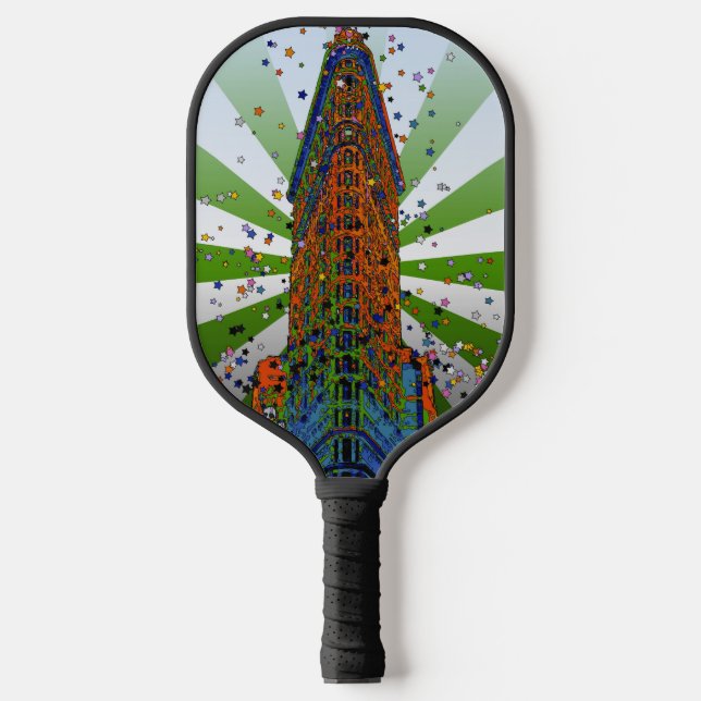 Palas De Pickleball Edificio Flatiron - Rayos verdes y blancos (Anverso)