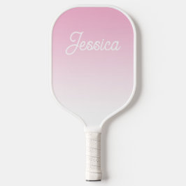 Palas De Pickleball (Editable) Light Pink Color Ombre & Your Text