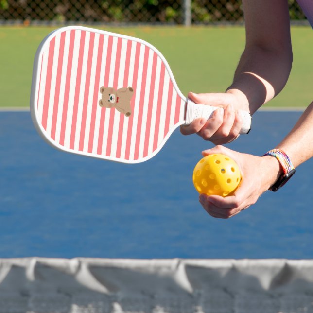 Palas De Pickleball EE. UU. Rayado Rojo Lindo Simple Rendimiento  (in situ)