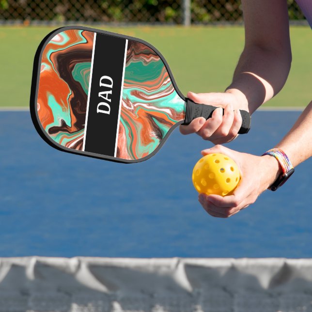 Palas De Pickleball Efecto de pintura marrón, verde, marble negro (in situ)