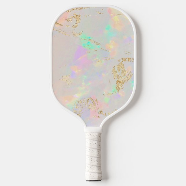 Palas De Pickleball efecto opal blanco (Anverso)