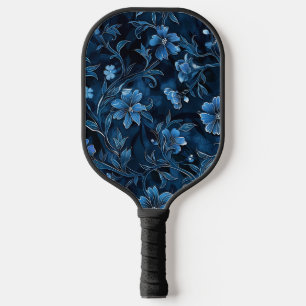 Palas De Pickleball Ejercicio floral azul lindo remo de pellizco