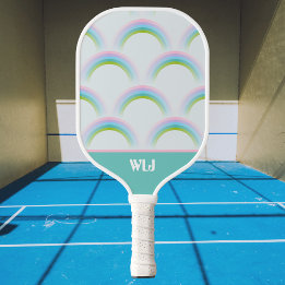 Palas De Pickleball El arcoiris de un sueño divertido pastel con un mo