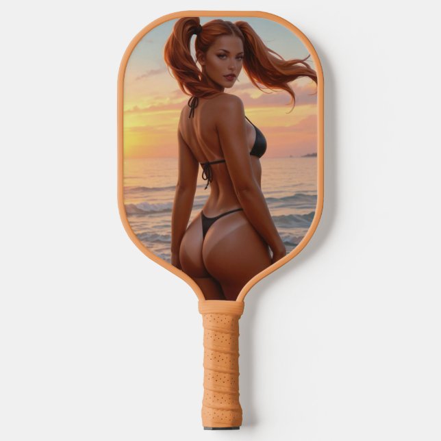 PALAS DE PICKLEBALL EL CHICA DE BIKINI TAN LINES PICKLEBALL PADDLE (Anverso)