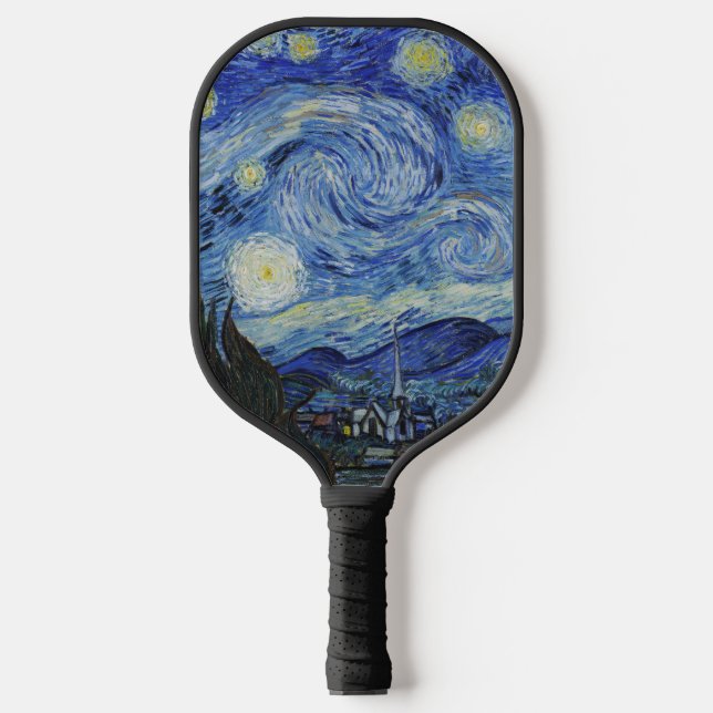 Palas De Pickleball El clásico cuadro de Van Gogh la noche estrellada (Anverso)