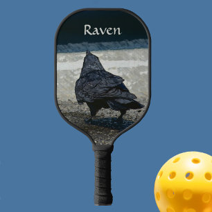 Palas De Pickleball El cuervo urbano en tonos grises y negros