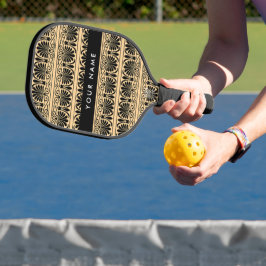 Palas De Pickleball El griego Fret Arabesque Brown, tu nombre, persona