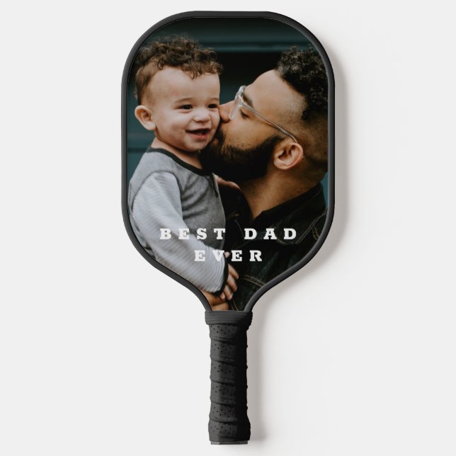 Palas De Pickleball El mejor papá siempre con foto completa personaliz (Anverso)