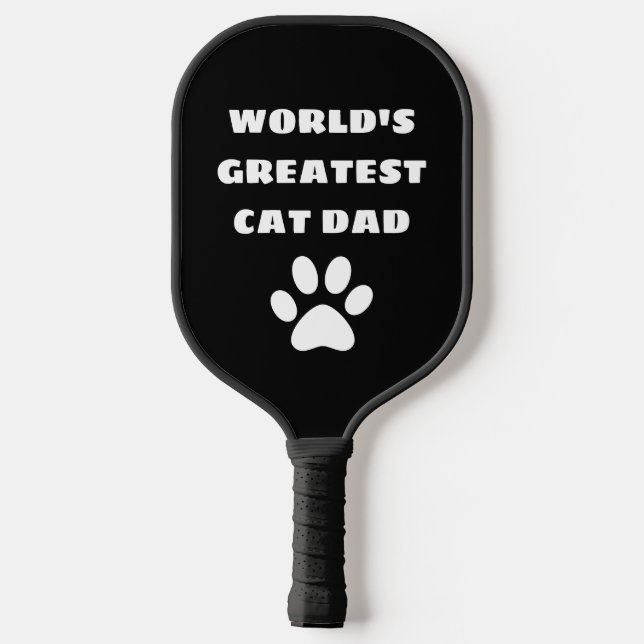 Palas De Pickleball El mejor texto de Personalizado de papá gato del m (Reverso )