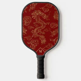 Palas De Pickleball El oro del dragón chino y el rojo oscuro