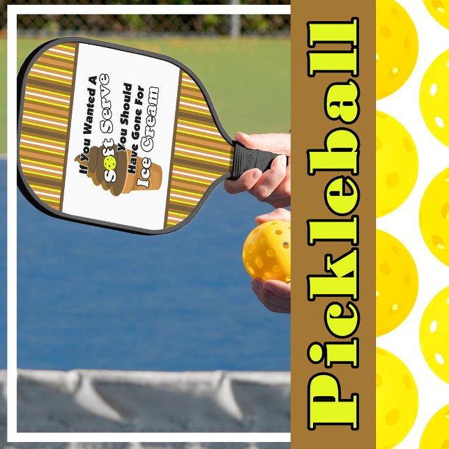 Palas De Pickleball ¿El servicio suave de las bolas de bolas? Helado d (Pickleball Soft Serve? Chocolate Ice Cream Pickleball Paddle)