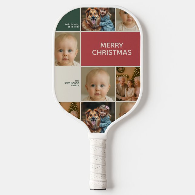 Palas De Pickleball elegance merry bright joy Christmas (Anverso)