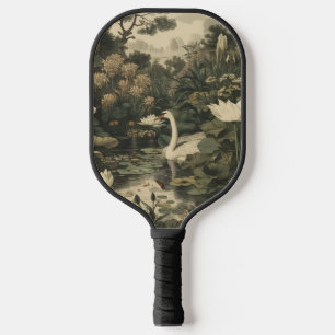 Palas De Pickleball Elegancia botánica - Cisne en el bosque