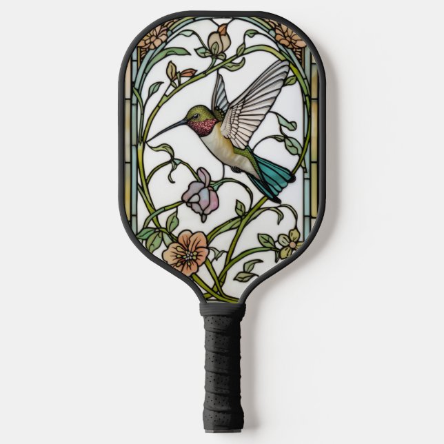 Palas De Pickleball Elegant hummingbird artwork botanical boho chic (Anverso)