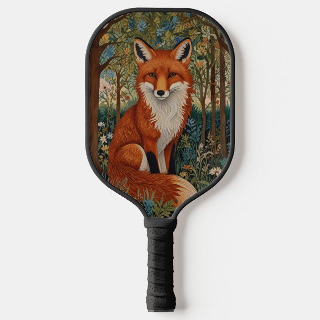 Palas De Pickleball Elegante animal retro boho rojo zorro (Anverso)