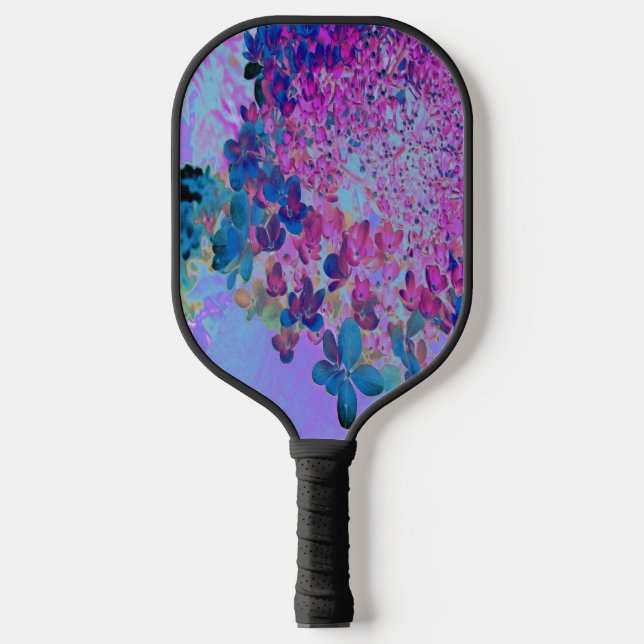 Palas De Pickleball Elegante azul oscuro e hidrangea recta magenta (Anverso)