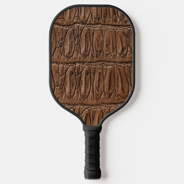 Palas De Pickleball Elegante cocodrilo marrón (Anverso)