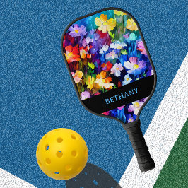 Palas De Pickleball Elegante Colorido Floral Personalizado