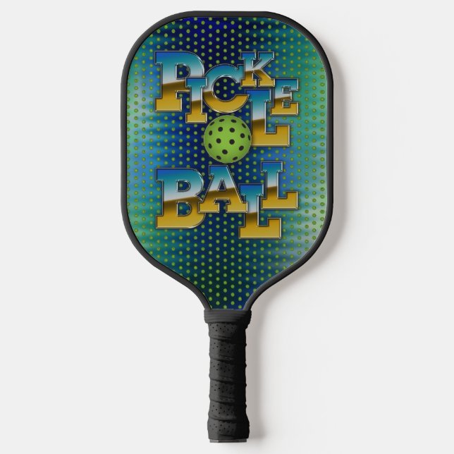 Palas De Pickleball Elegante Diseño de texto de bolas de pato (Anverso)