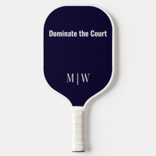 Palas De Pickleball Elegante eslogan de la marina azul y blanco Mono