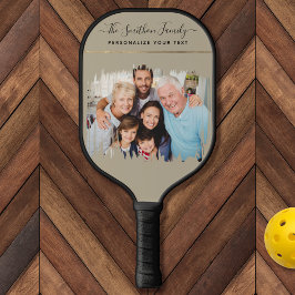 Palas De Pickleball Elegante estilo moderno y oro añada tu familia de 